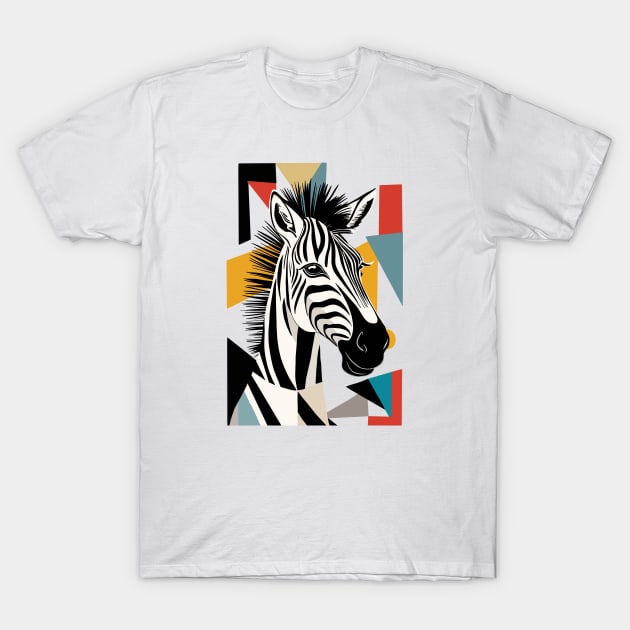 Cool Geometrical Zebra T-Shirt by Suneldesigns